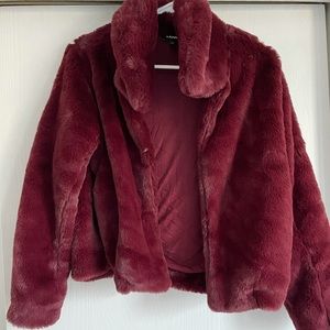 Express cropped fluffy jacket